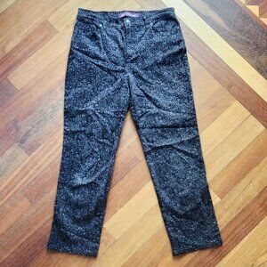 NWOT Gloria Vanderbilt Gray/Black Aztec Print Straight Leg Jeans Size 10P